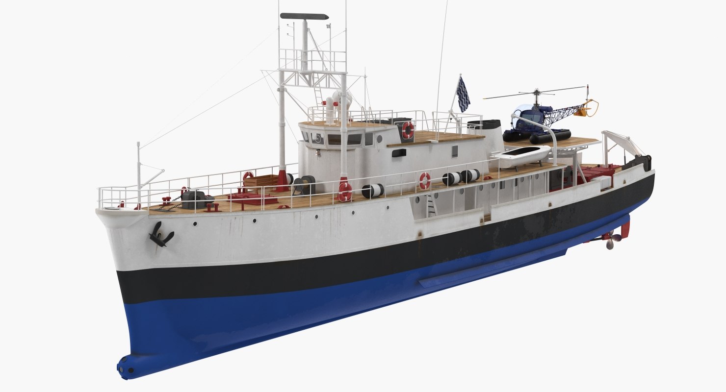 Old scientific research vessel 3D - TurboSquid 1287788