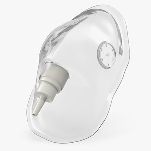 3D inhaler oxygen mask model