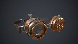 3D steampunk goggles model