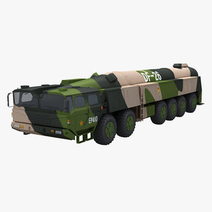 chinese df-26 missile 3D model