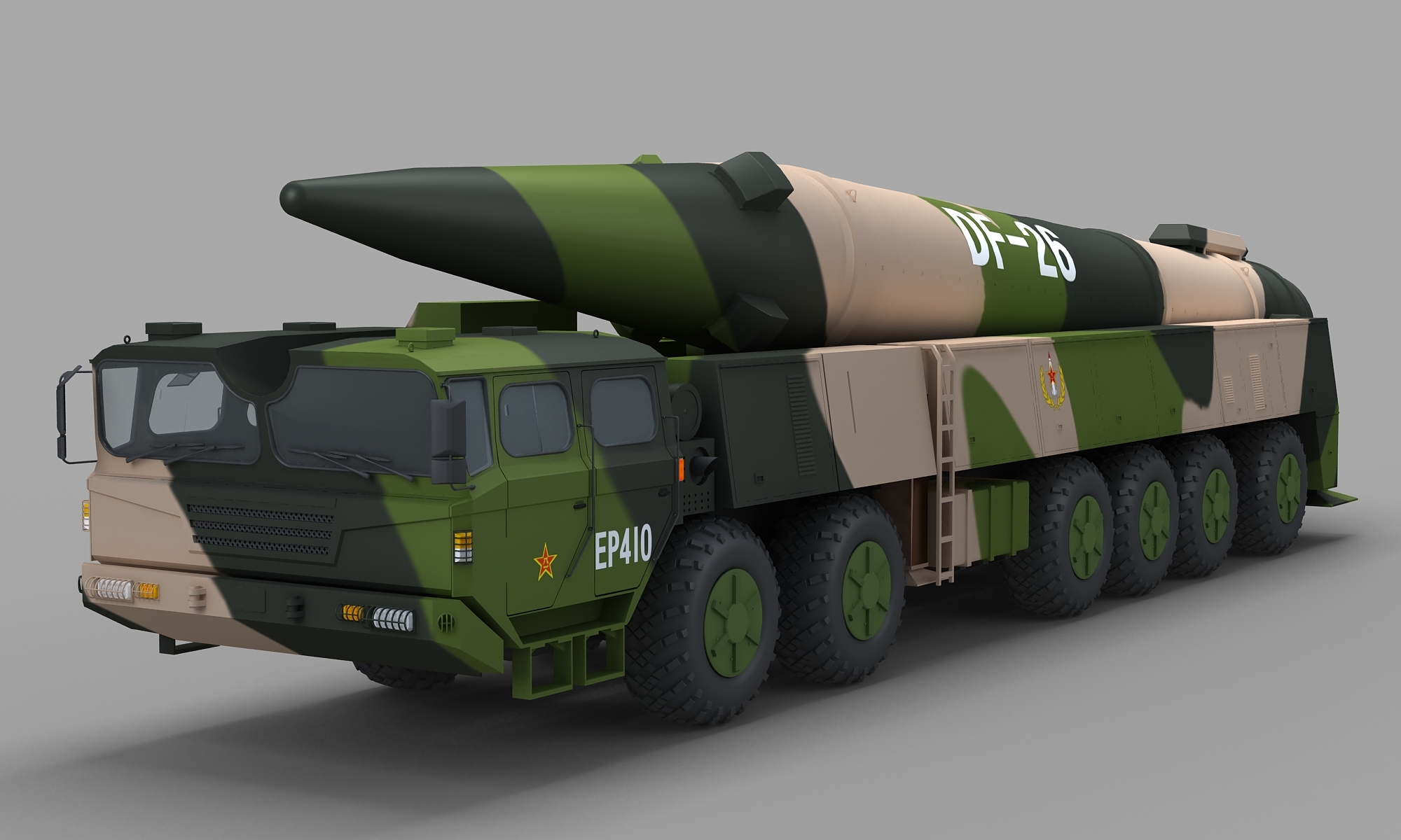 Chinese df-26 missile 3D model - TurboSquid 1287936