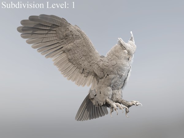 3D owl rigged - TurboSquid 1287937