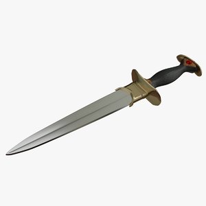 dagger weapon knife 3D model
