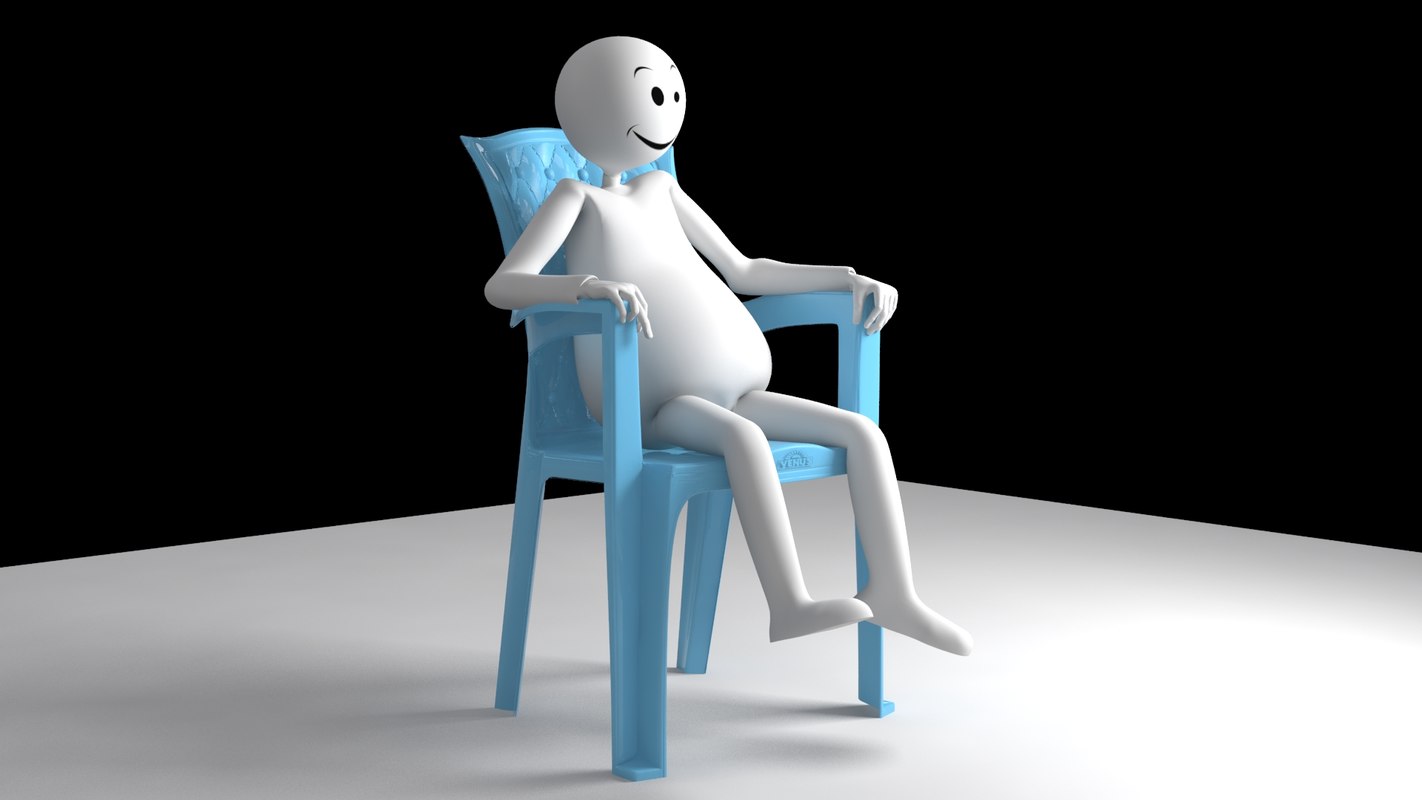 Sitting plastic chair 3D model TurboSquid 1288152
