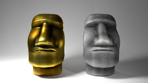 moai statue 3D model