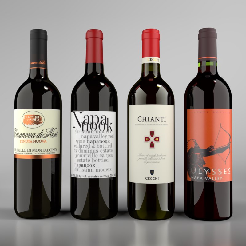 Blender wine red bottle model TurboSquid 1288288