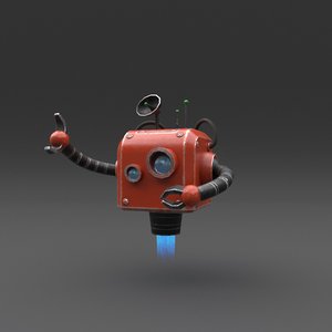 3D robot blender rigged
