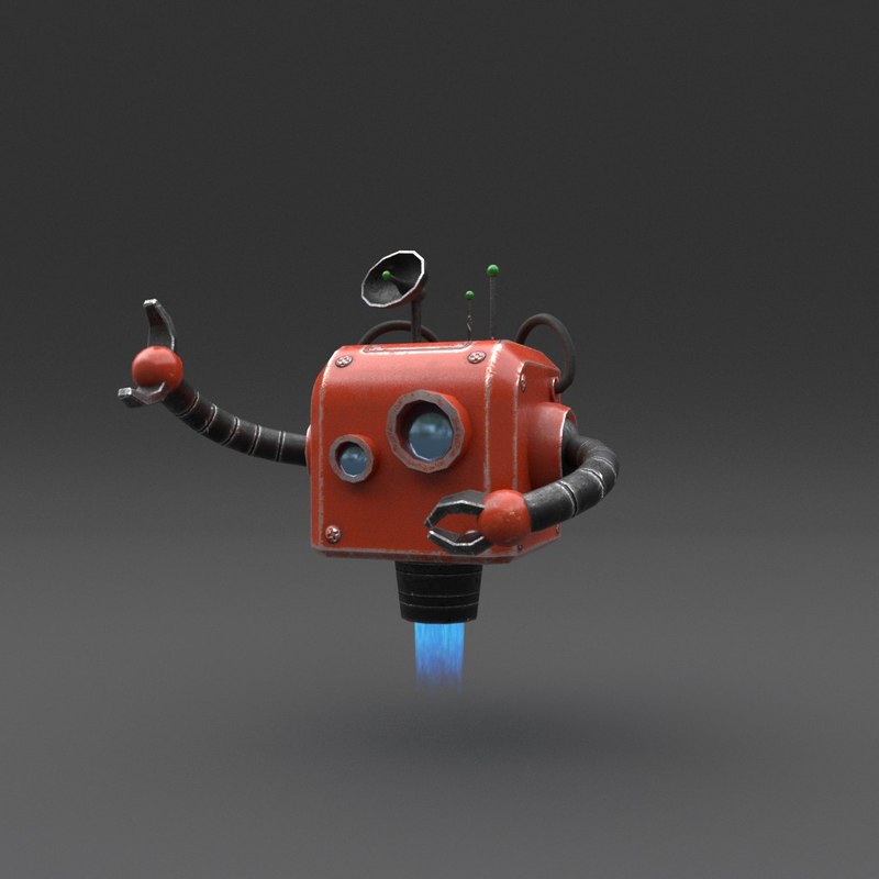  3D  robot blender  rigged  TurboSquid 1288389