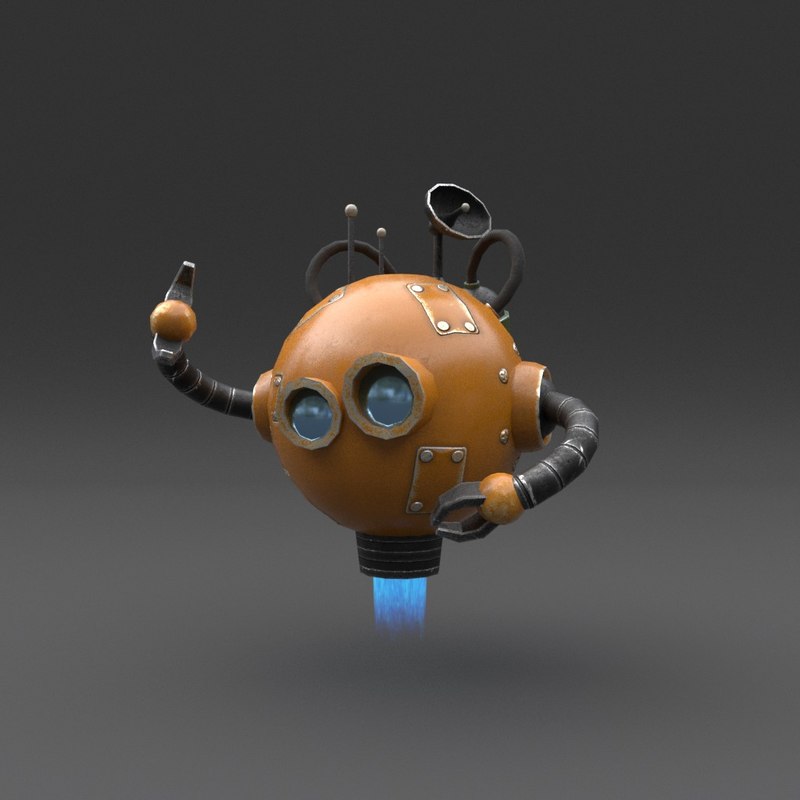 Robot blender  rigged  3D  TurboSquid 1288395