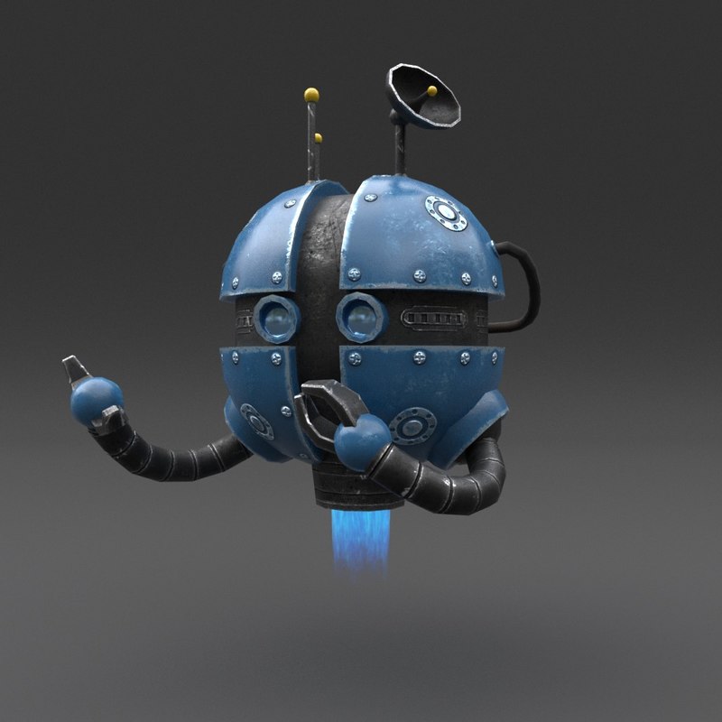  3D  model  robot blender  rigged TurboSquid 1288399