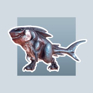 3D megalodon rex animation