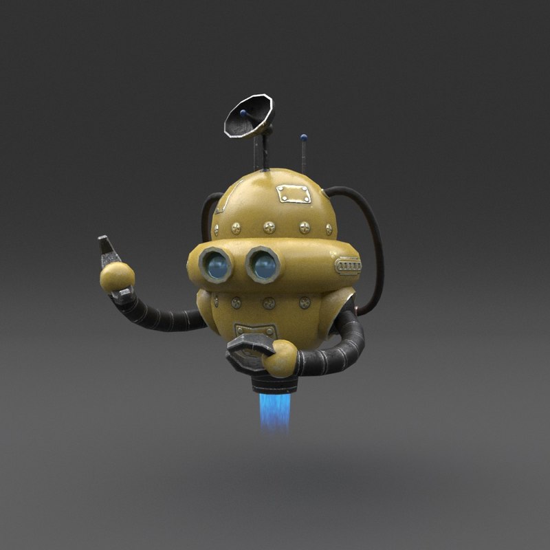 Robot blender  rigged  3D  model TurboSquid 1288414