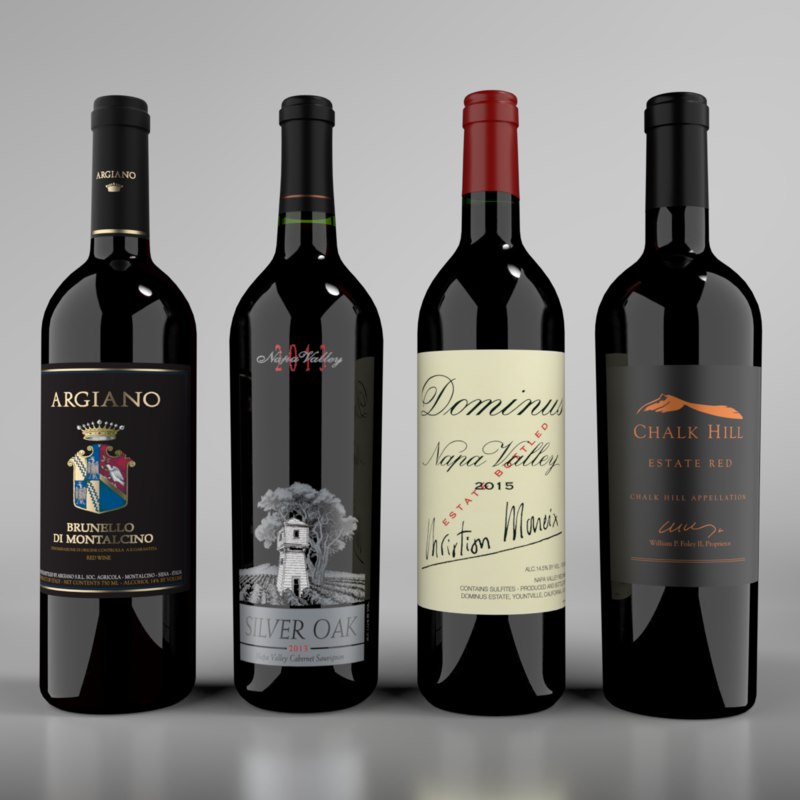 3D blender wine red bottle TurboSquid 1288505