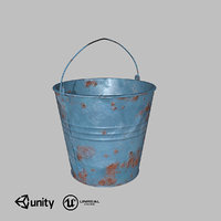 3D bucket low-poly