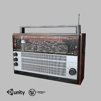 3D old ussr radio low-poly model