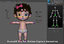 3D model cartoon baby girl boy