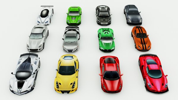 3D 12 sport cars vol2 model