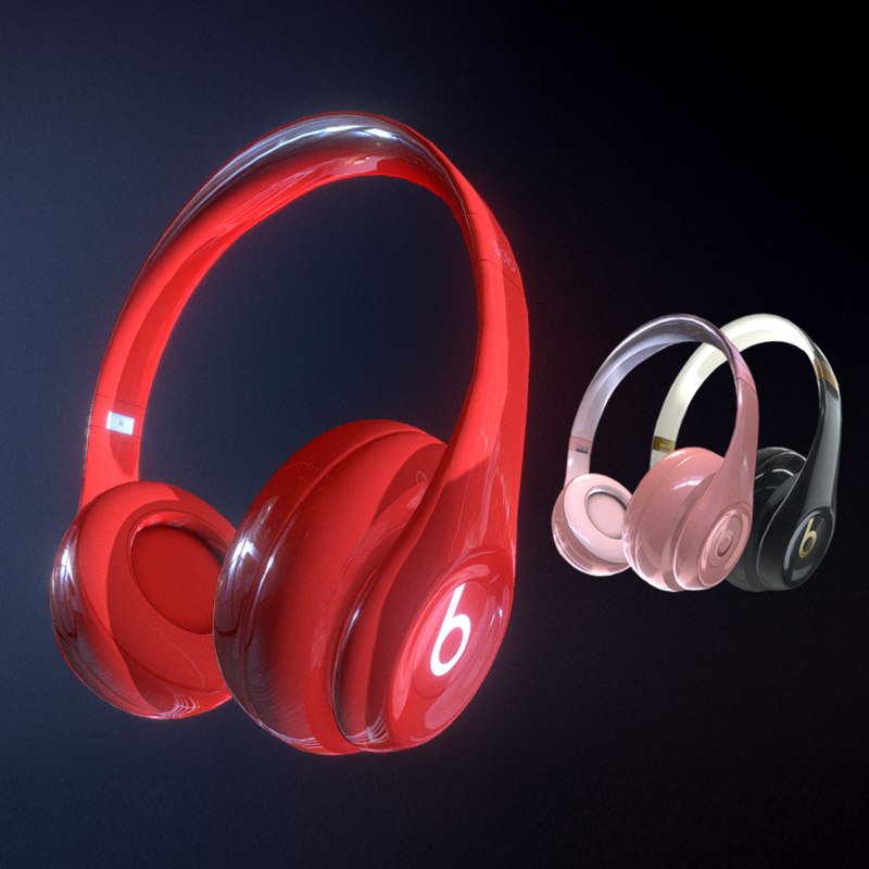 Beats headphones 3D model TurboSquid 1289227