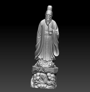 3D confucius statue