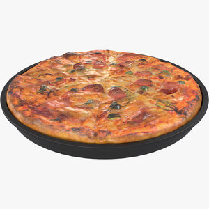 3D pepperoni pizza