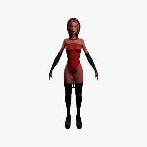 3D evil woman character model