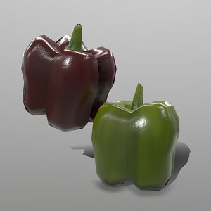 3D bell peppers model