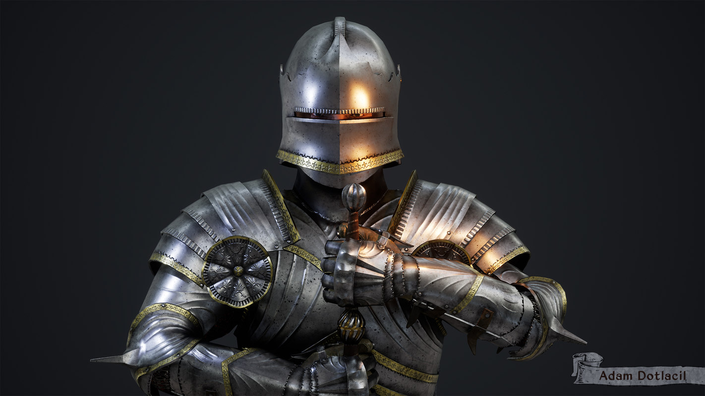 3D rigged character gothic knight model - TurboSquid 1289656