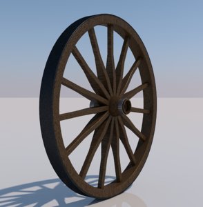 3D model wagon wheel