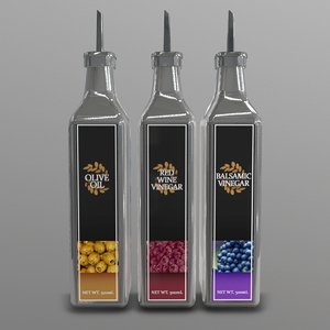 oil bottles 3D model