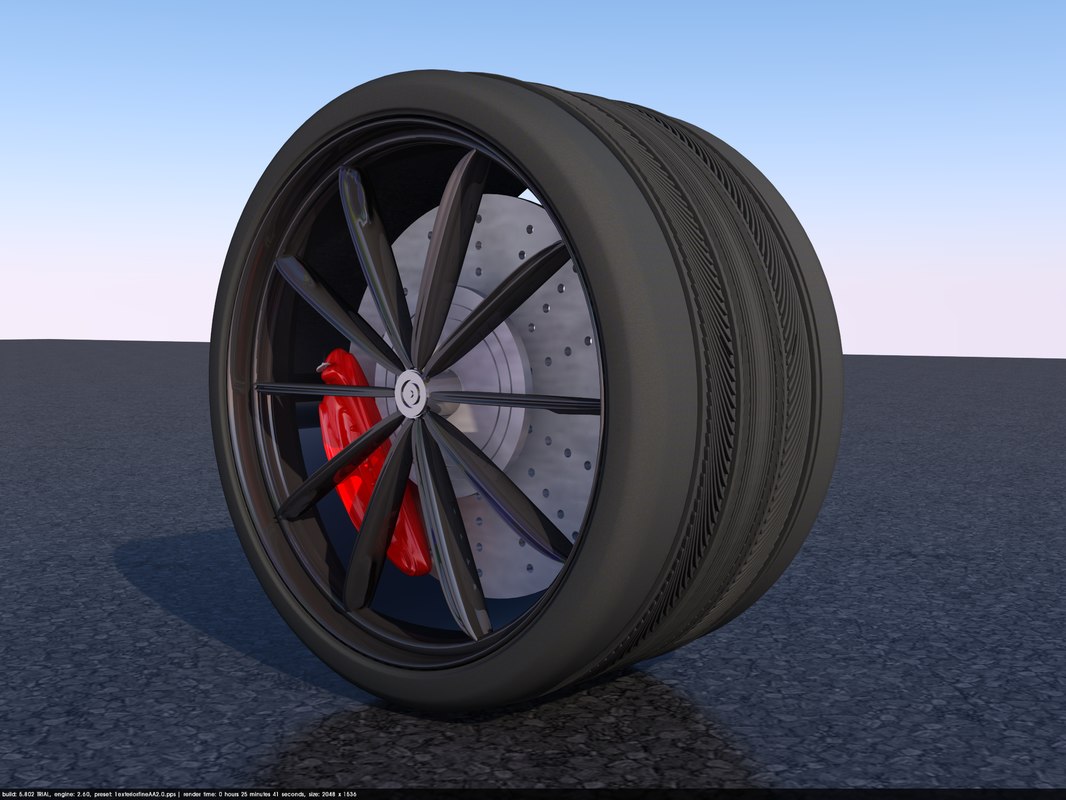 Wide car tyre 3D - TurboSquid 1289816