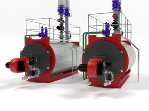bosch unimat industrial boiler 3D model