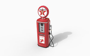 3D texaco gas pump model
