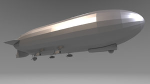 3D hindenburg zeppelin model