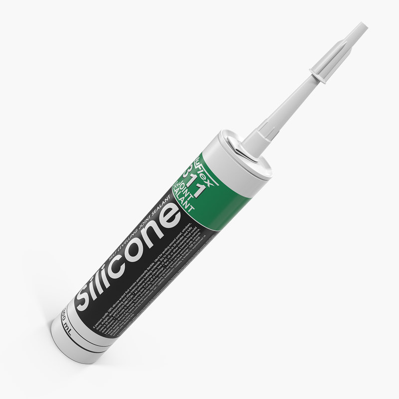 3D silicone sealant tube TurboSquid 1290134