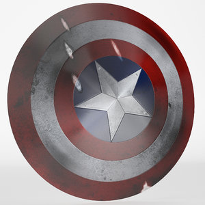 marvel captain america shield 3D model