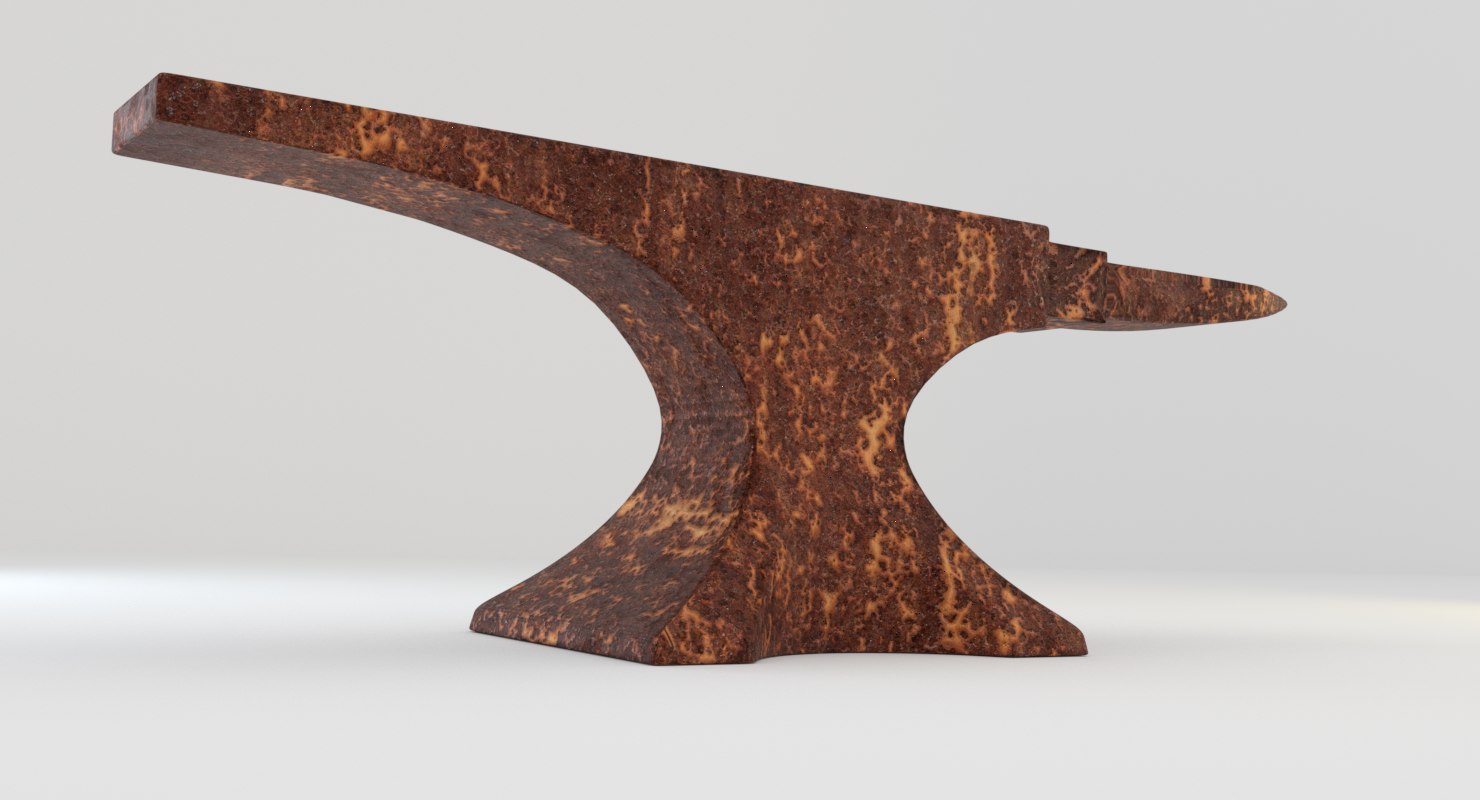3D rusted anvil model TurboSquid 1290518