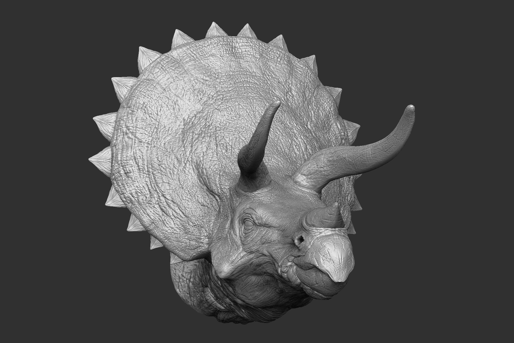 triceratops with spikes on head