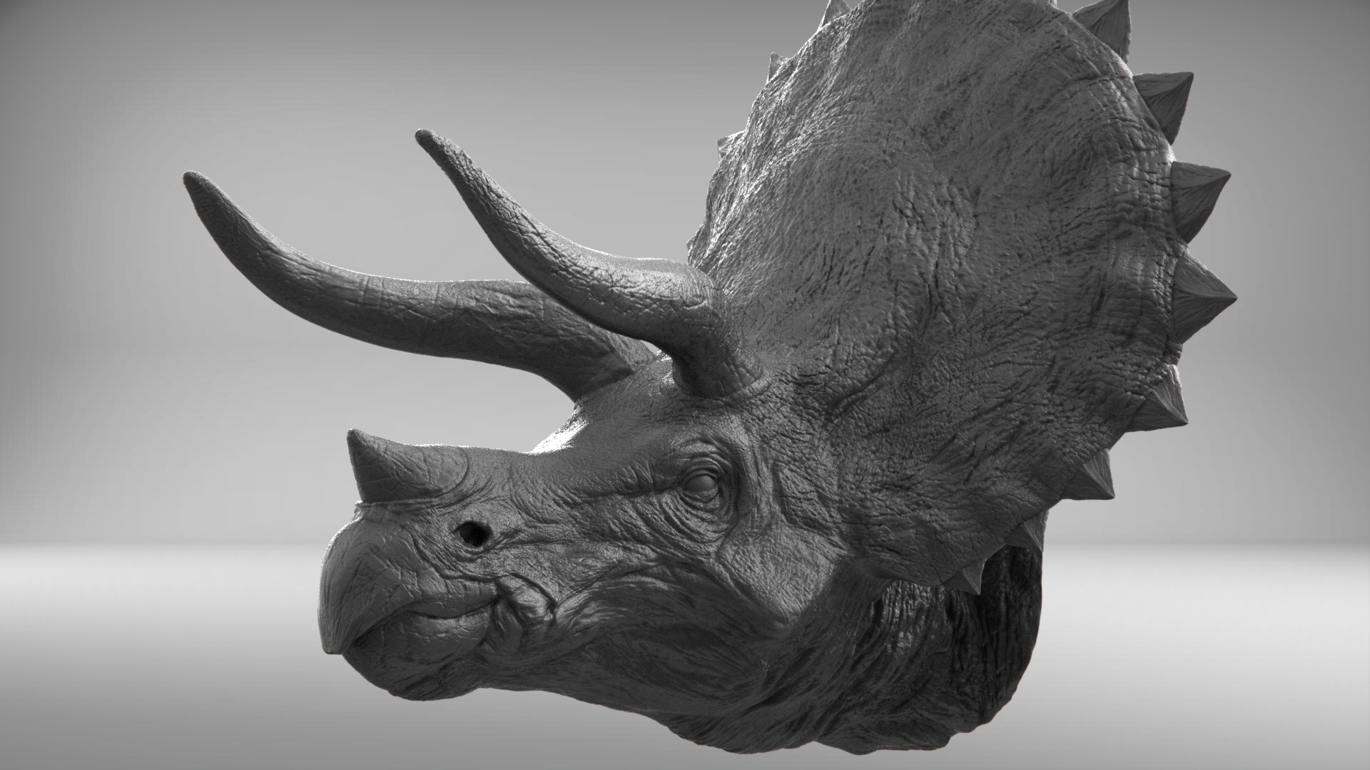 triceratops with spikes on head