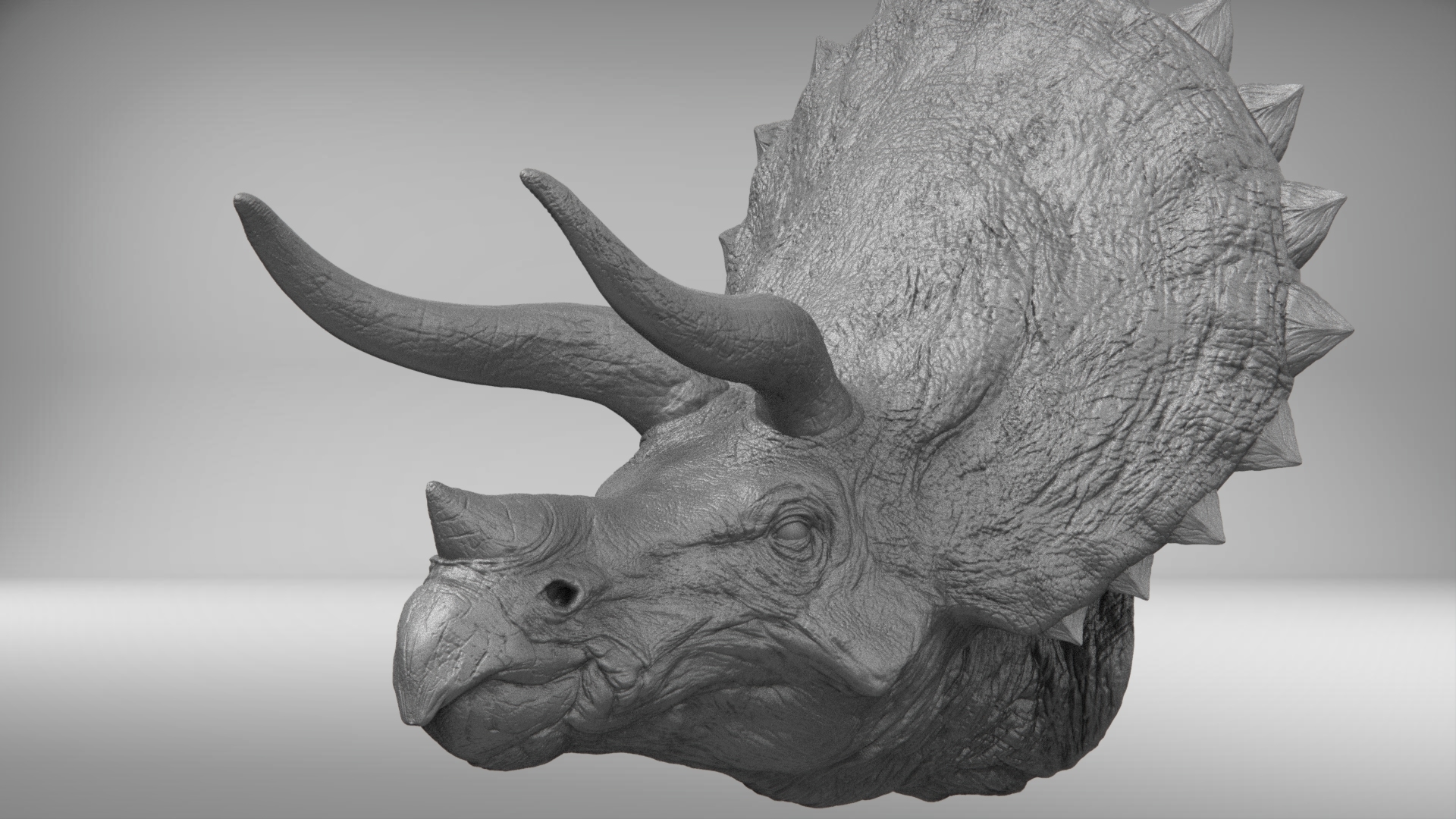 triceratops with spikes on head