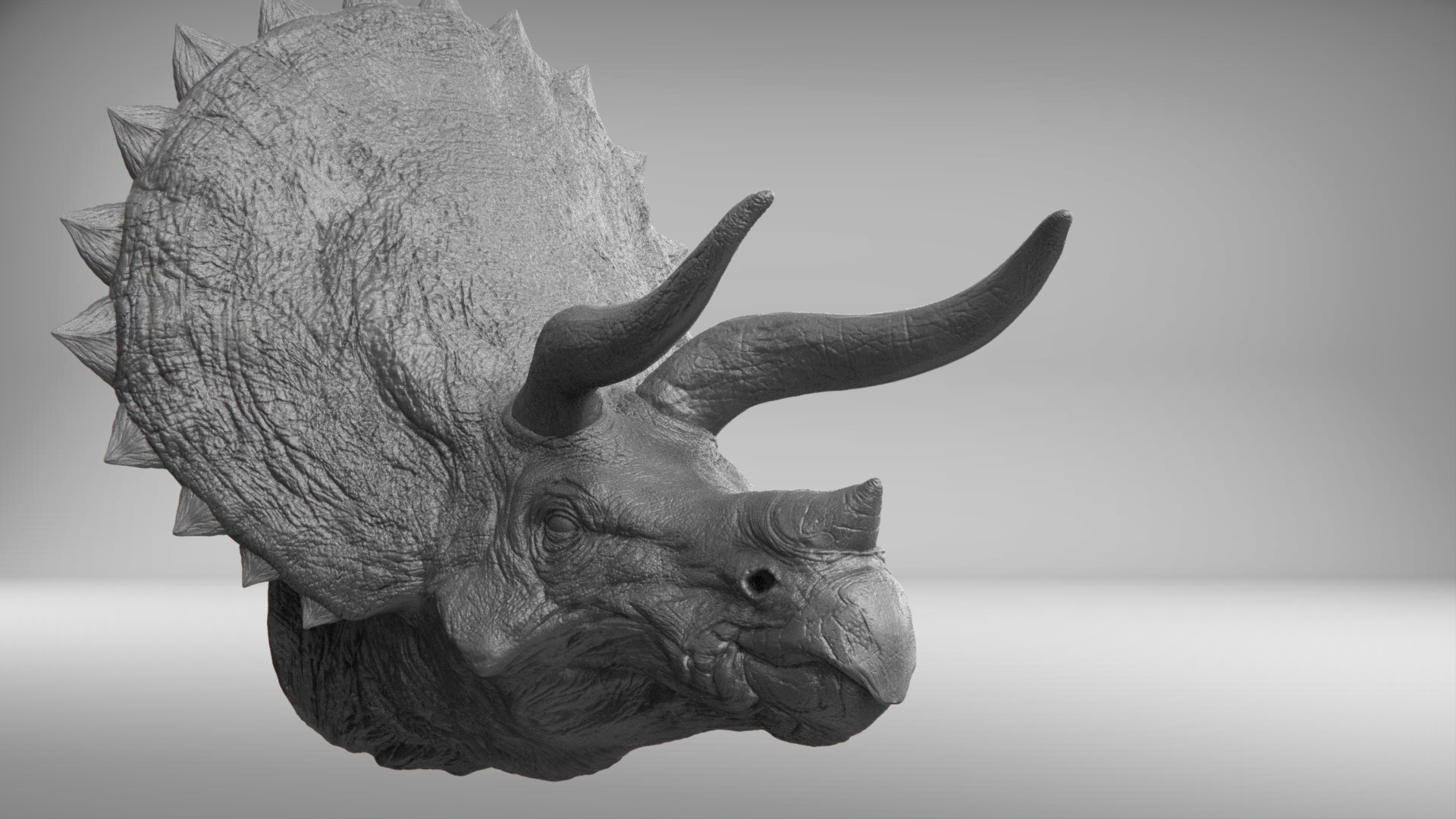 triceratops with spikes on head