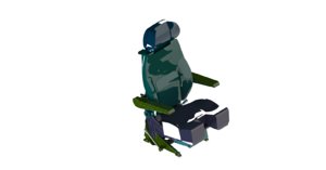 aircraft pilot seat model