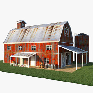 old red barn 3D