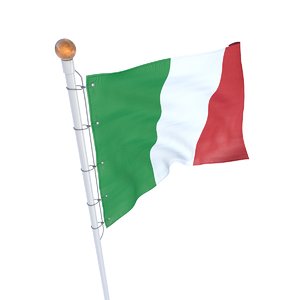 flag italy 3D model