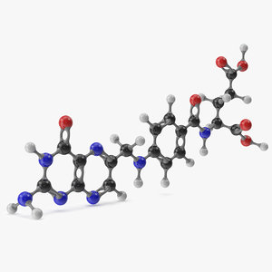 3D folic acid molecular