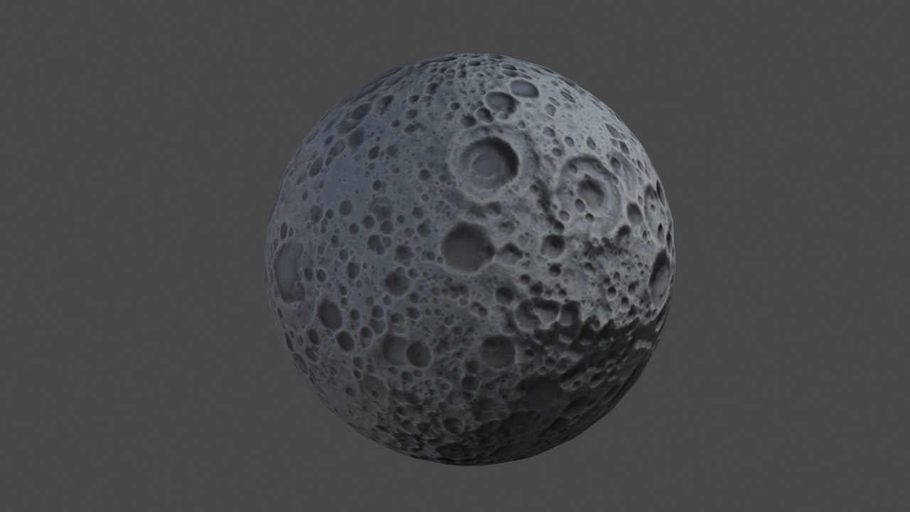 Cartoon moon 3D TurboSquid 1291055