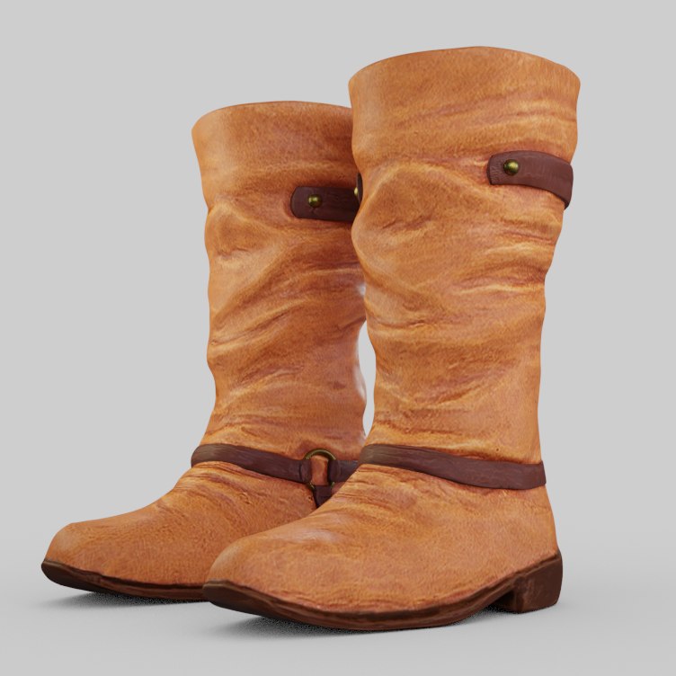 3D model cowboy boots TurboSquid 1291212