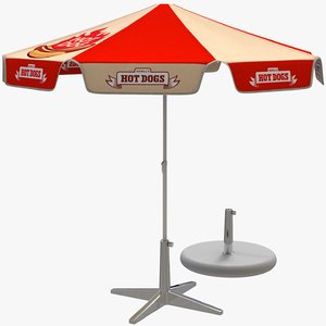 beach umbrella parasol 3D model