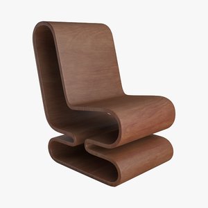 wood chair 3D model
