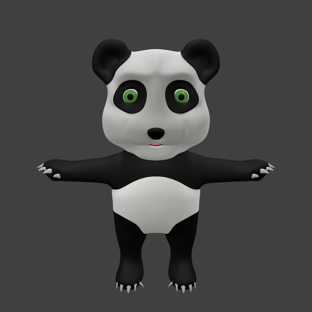 3D cute panda bear - TurboSquid 1291278