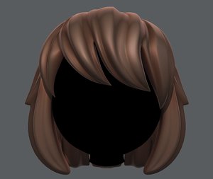 girl hair 3D model